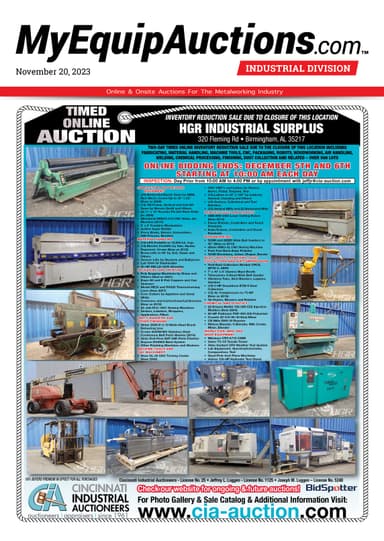 My Equip Auctions - November 20, 2023