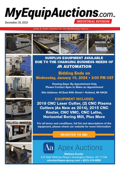 My Equip Auctions - December 25, 2023