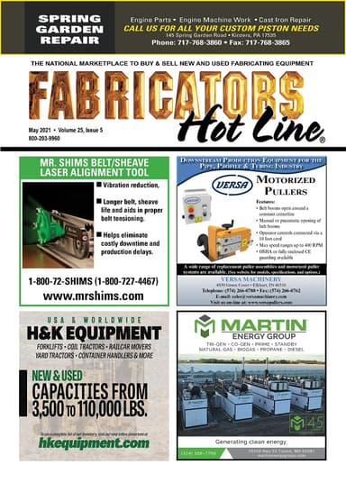 Fabricators Hot Line - May 2021