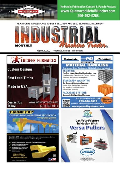 Industrial Machine Trader -  August 29, 2022