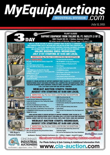 My Equip Auctions - July 12, 2021