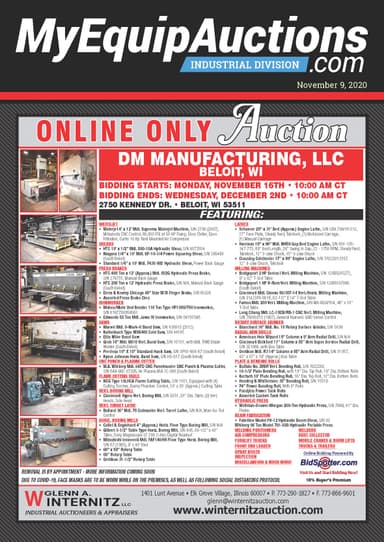 My Equip Auctions - November 9, 2020