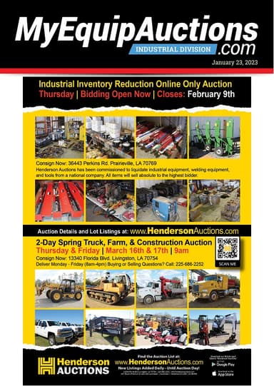 My Equip Auctions - January 23, 2023