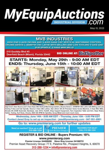 My Equip Auctions - May 15, 2023