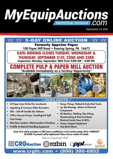 My Equip Auctions - September 13, 2021