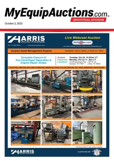 My Equip Auctions - October 2, 2023