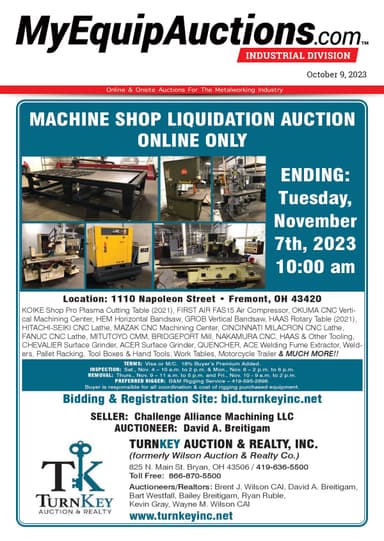 My Equip Auctions - October 9, 2023