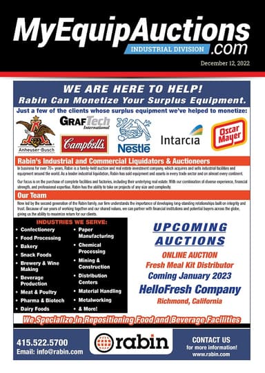 My Equip Auctions - December 12, 2022