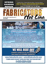 Fabricators Hot Line - December 2018