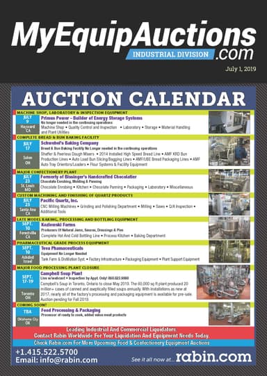 My Equip Auctions - July 1, 2019