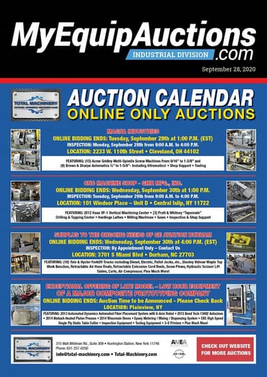My Equip Auctions - September 28, 2020