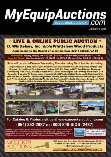 My Equip Auctions - January 2, 2018