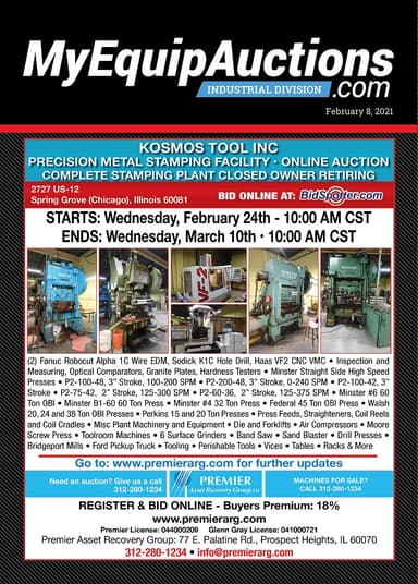 My Equip Auctions - February 8, 2021