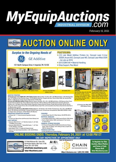 My Equip Auctions - February 15, 2021