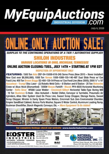 My Equip Auctions - July 6, 2020