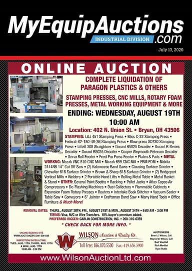 My Equip Auctions - July 13, 2020