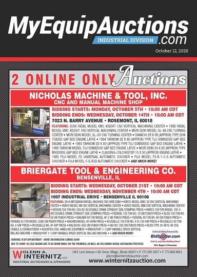 My Equip Auctions - October 12, 2020