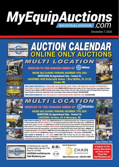 My Equip Auctions - December 7, 2020