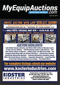 My Equip Auctions - April 30, 2018