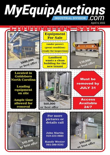 My Equip Auctions - April 4, 2022