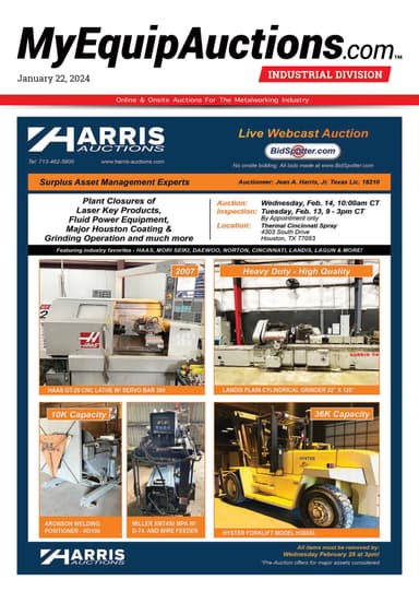 My Equipment Auctions - January 22, 2024